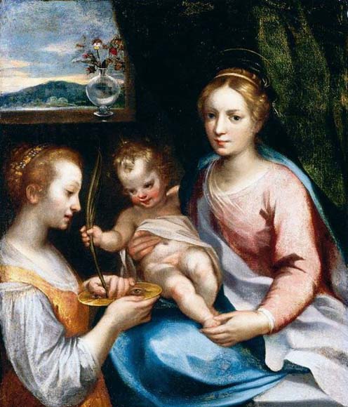 Francesco Vanni Madonna and Child with St Lucy